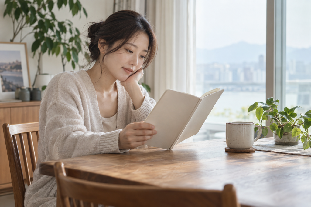 낙산균 제품 정보를 기록하는 장면